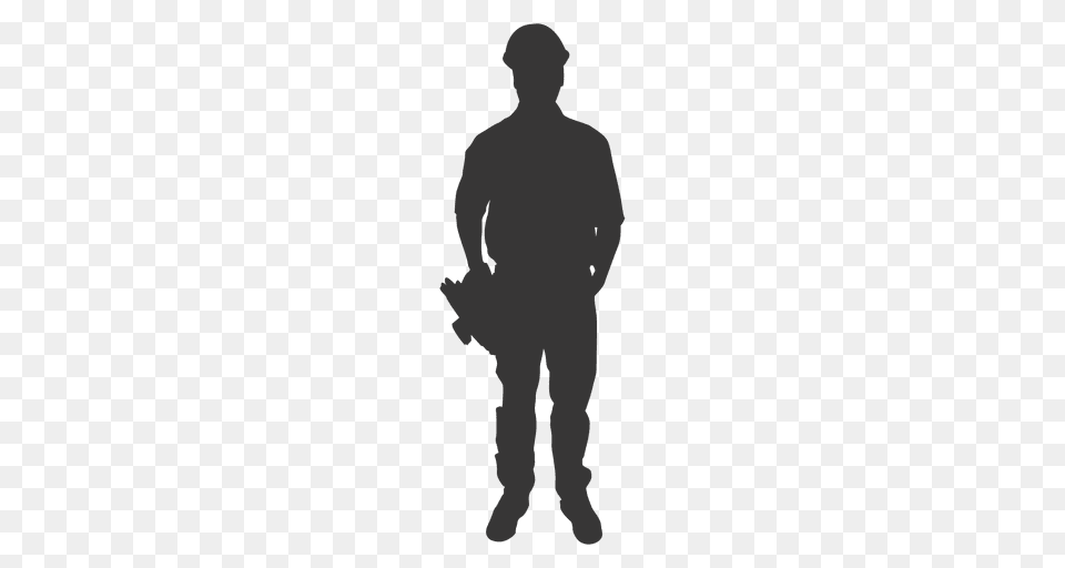 Construction Worker Carrying Tools, Silhouette, Adult, Male, Man Png Image