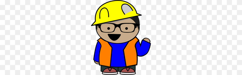 Construction Worker Clipart, Clothing, Hardhat, Helmet, Baby Png Image