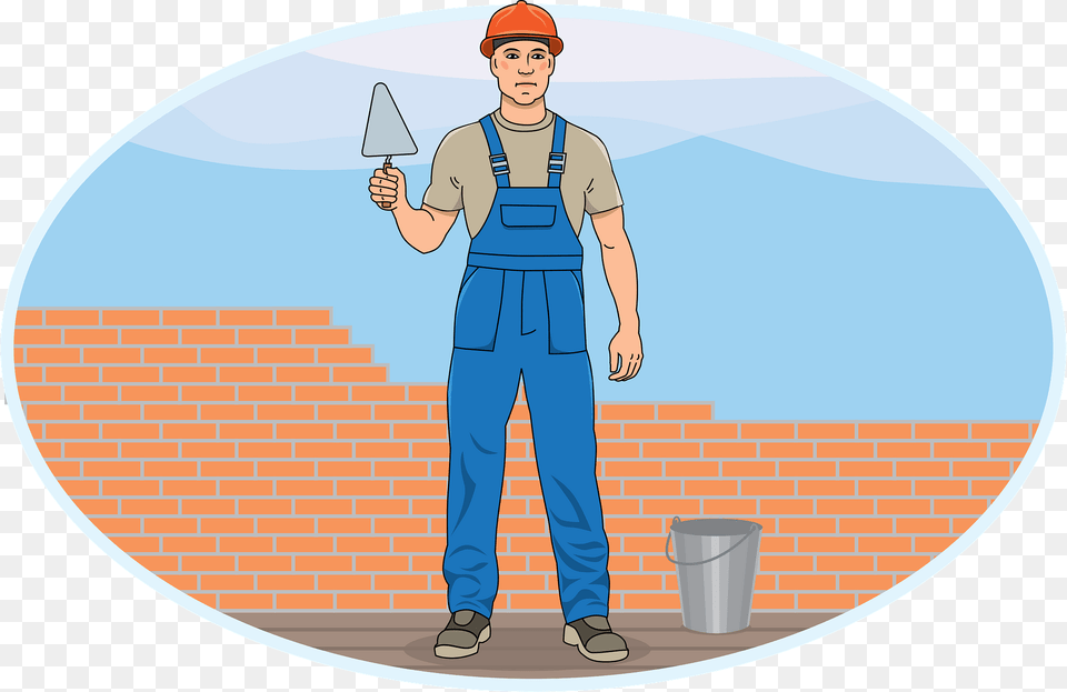 Construction Worker Clipart, Brick, Adult, Male, Man Free Png Download