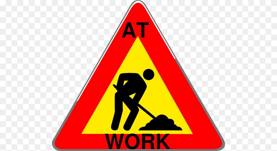 Construction Worker Clipart Lavori In Corso, Sign, Symbol, Road Sign, Adult Png