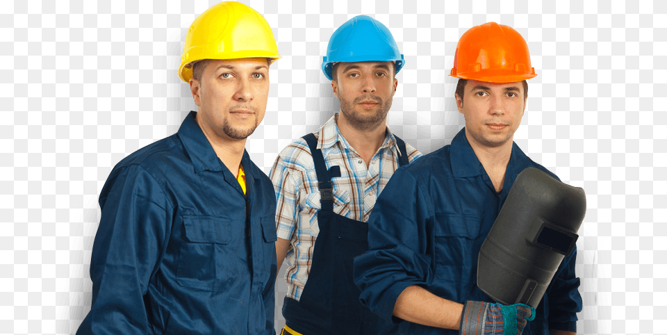 Construction Worker Hombres En El Trabajo, Clothing, Hardhat, Helmet, Person Free Png Download