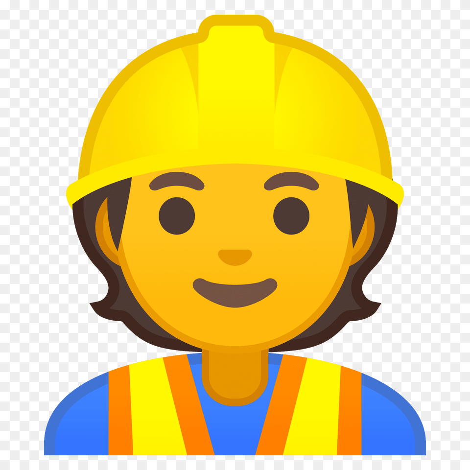 Construction Worker Emoji Clipart, Clothing, Hardhat, Helmet Png Image