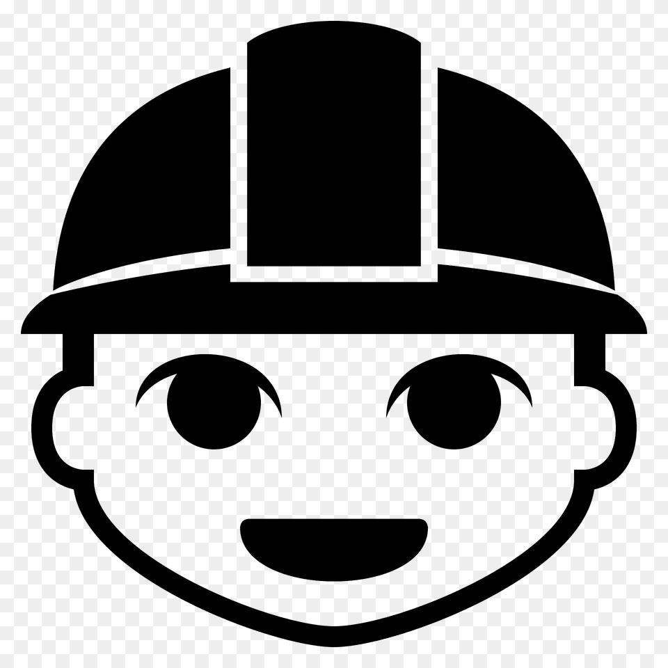 Construction Worker Emoji Clipart, Clothing, Hardhat, Helmet, Stencil Png