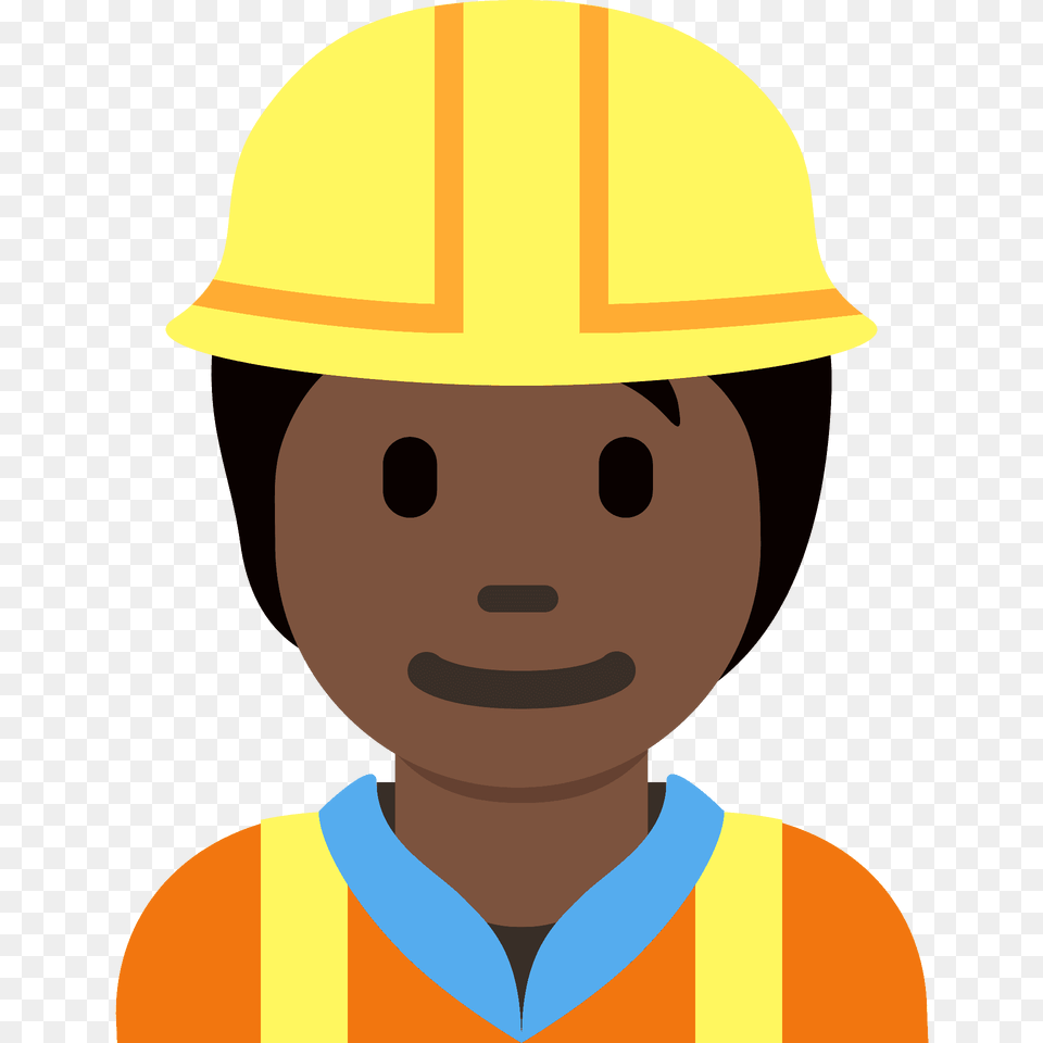 Construction Worker Emoji Clipart, Clothing, Hardhat, Helmet, Person Png