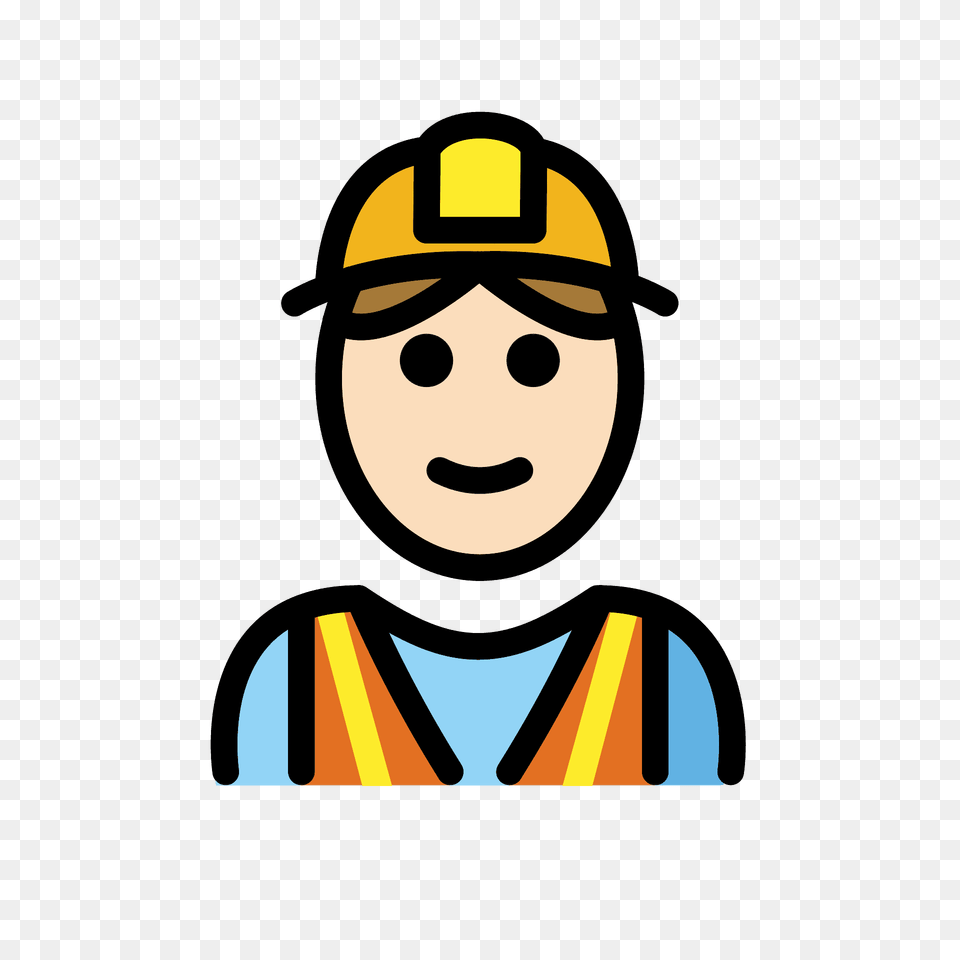 Construction Worker Emoji Clipart, Helmet, Clothing, Hardhat, Hat Free Transparent Png