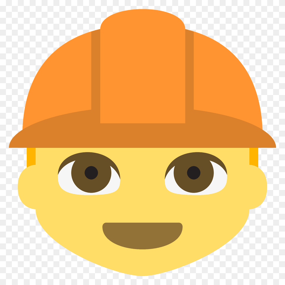 Construction Worker Emoji Clipart, Clothing, Hardhat, Helmet Free Png Download