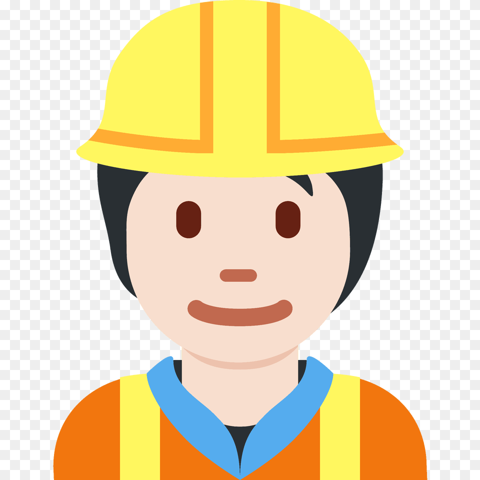 Construction Worker Emoji Clipart, Clothing, Hardhat, Helmet, Baby Png Image