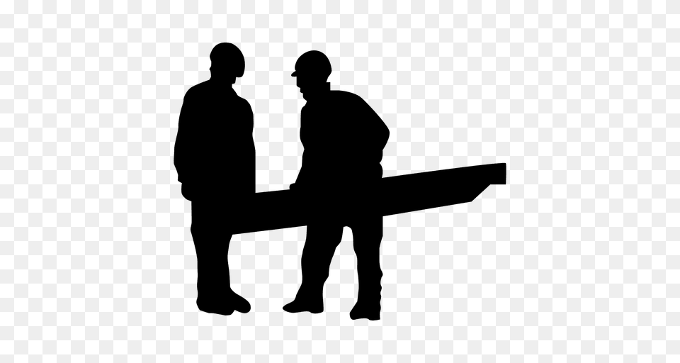 Construction Worker Handing Silhouette, Adult, Male, Man, Person Png Image