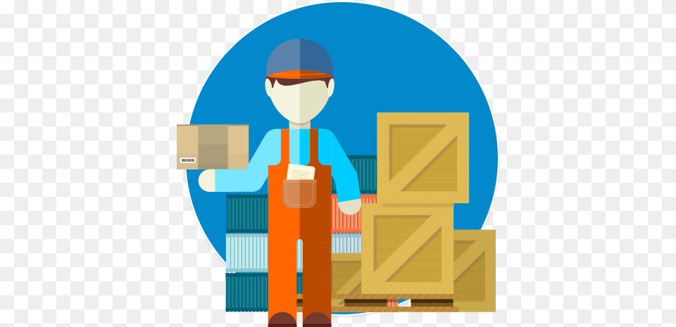 Construction Worker Icon, Box, Cardboard, Carton, Person Free Png Download