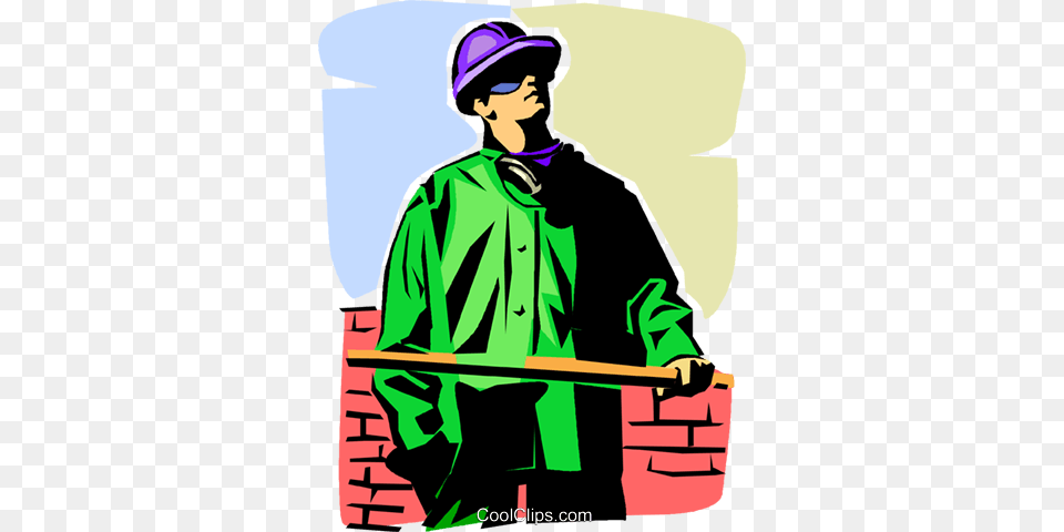 Construction Worker Royalty Vector Clip Art Illustration, Clothing, Coat, People, Person Free Transparent Png