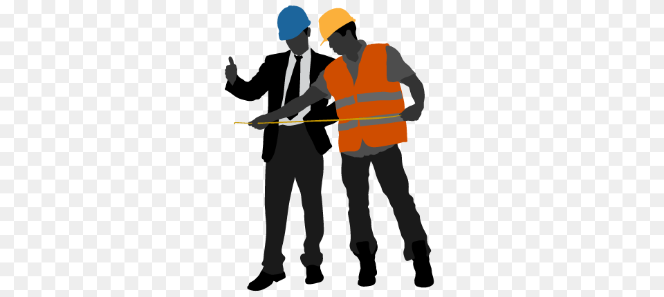 Construction Worker Silhouette, Vest, Person, Helmet, Hardhat Free Transparent Png