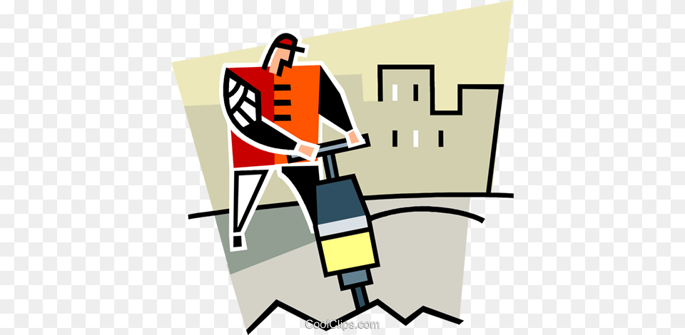 Construction Worker Using A Jackhammer Royalty Free Vector Clip, Cleaning, Person, Dynamite, Weapon Png