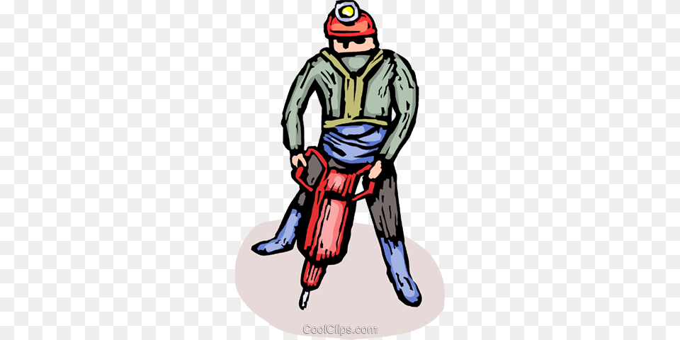 Construction Worker Using The Jackhammer Royalty Vector Clip, Adult, Male, Man, Person Free Png