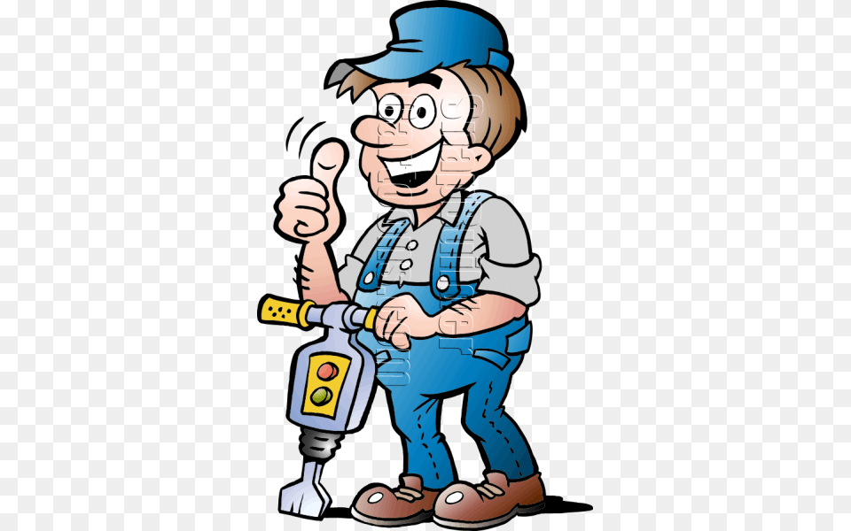 Construction Worker With Jack Hammer, Baby, Person, Clothing, Pants Png