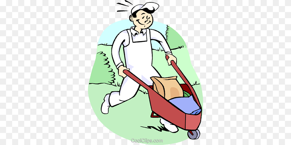 Construction Worker With Wheelbarrow Royalty Vector Clip Art, Baby, Person, Cleaning, Face Png Image