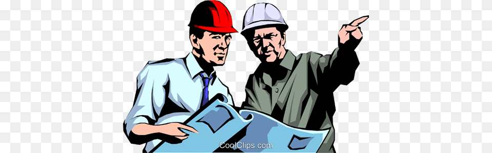 Construction Workers Royalty Vector Clip Art Illustration, Helmet, Clothing, Hardhat, Man Free Png Download