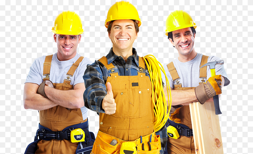 Construction Workers Transparent Construction Worker, Person, Helmet, Hardhat, Clothing Free Png Download