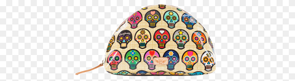 Consuela Legacy Large Sugar Skull Cosmetic Case Illustration, Cushion, Home Decor, Accessories, Bag Png Image