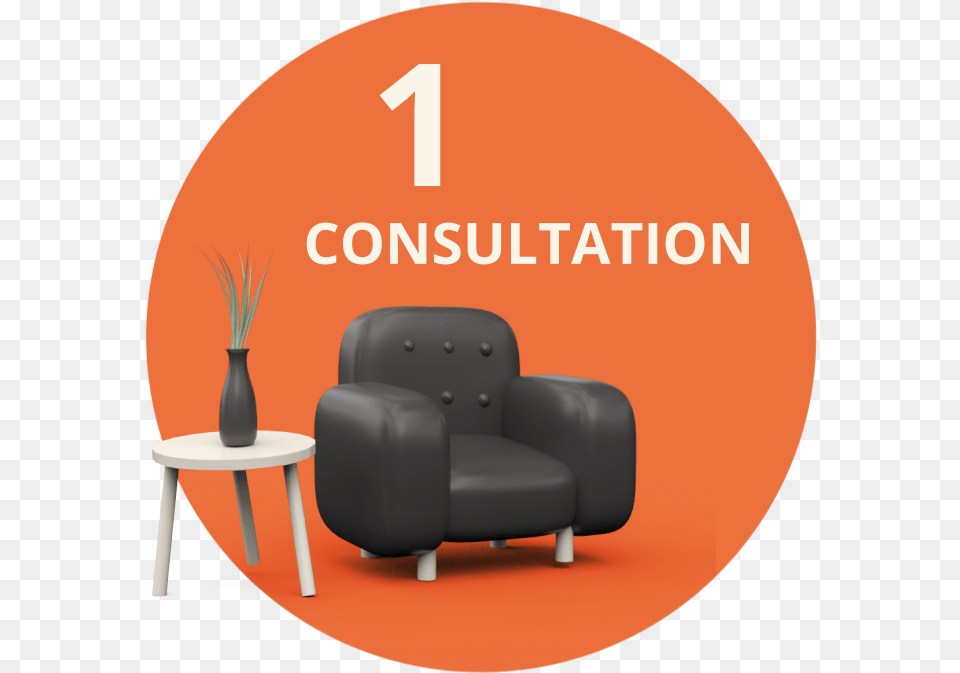 Consultation Club Chair, Furniture, Armchair, Plant Free Transparent Png
