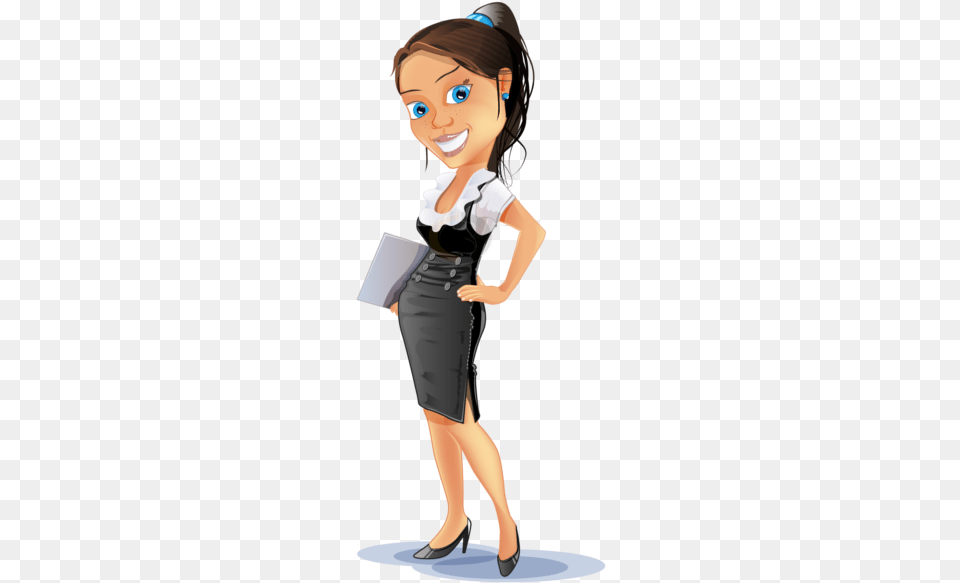 Consulting Concept Chart With Business Elements On Business Woman Cartoon, Book, Comics, Publication, Person Png