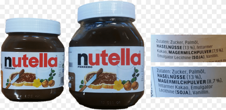 Consumer Center Shows Nutella Changed Recipe, Food, Can, Tin, Ketchup Free Png Download
