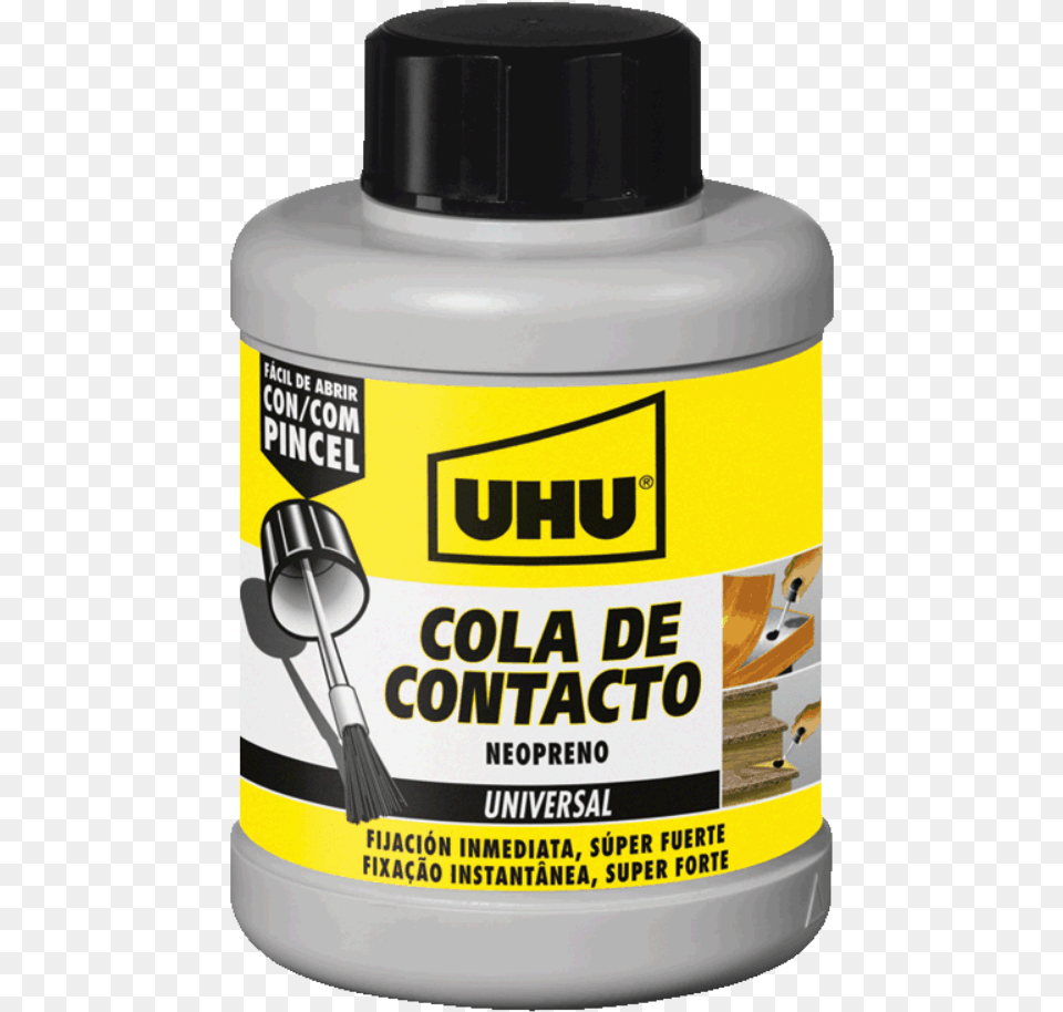 Contact Adhesive With Brush Cola De Contacto Uhu, Bottle, Can, Tin Free Png
