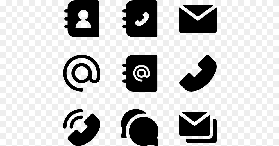 Contact Amp Communication Set Contact Icon Background, Gray Png Image