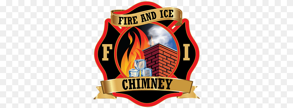 Contact Fire And Ice Chimney Vertical, Badge, Logo, Symbol, Emblem Free Png Download