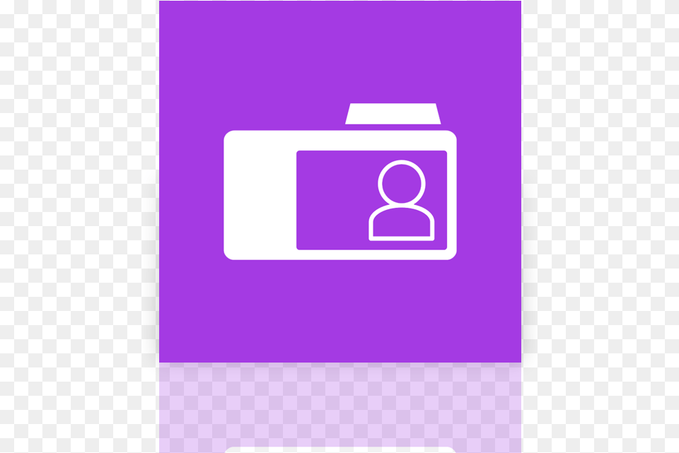 Contact Folder Mirror Icon, Purple Free Transparent Png