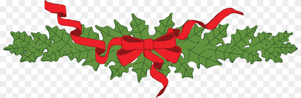 Contact Garland Illustration Of Christmas Garland, Leaf, Plant, Green Free Png