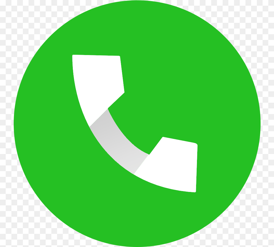 Contact Icon For Android Transparent Green Phone Icon, Recycling Symbol, Symbol, Disk Png Image