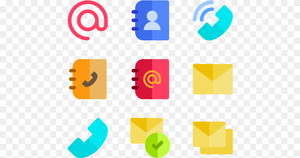 Contact Info Icons Color, Text Free Transparent Png