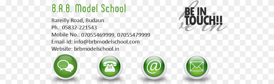 Contact Information Brb Model School, Green, Logo, Text Free Png Download