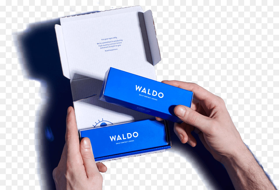 Contact Lens Download Waldo Contact Lenses, Text, Box, Business Card, Paper Free Transparent Png