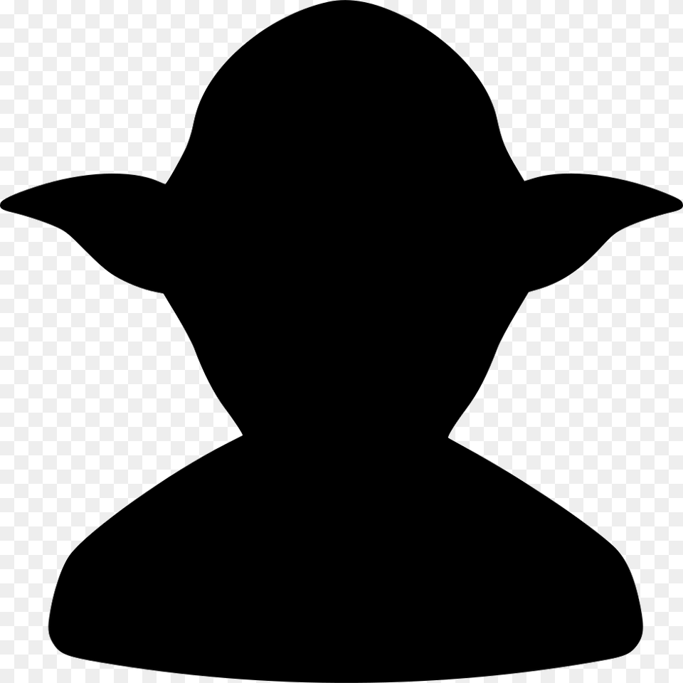 Contact Starwars User Default Yoda Comments Users Icon Star Wars, Silhouette, Clothing, Hat, Stencil Free Png Download