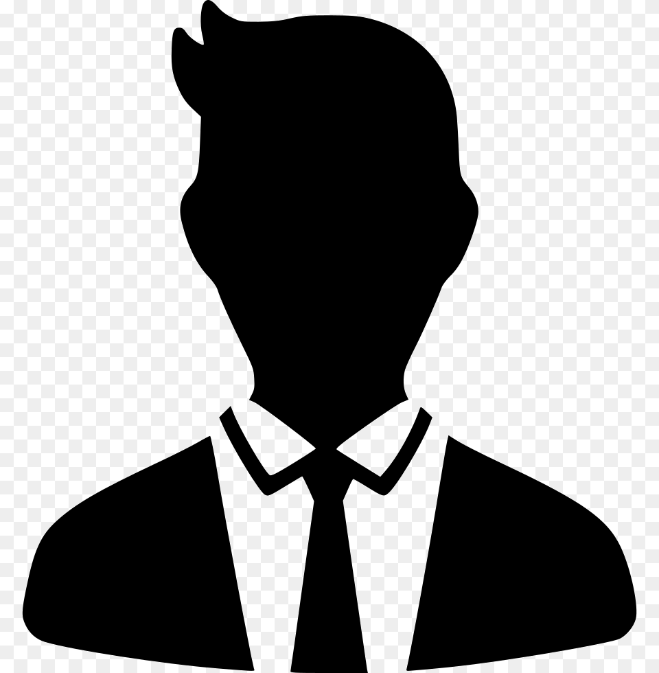 Contact Tie User Default Suit Display Person Icon, Accessories, Formal Wear, Silhouette, Stencil Free Transparent Png