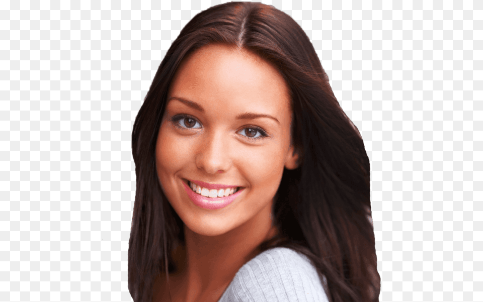 Contact Us Girl Smile White Teeth, Head, Dimples, Face, Happy Png Image