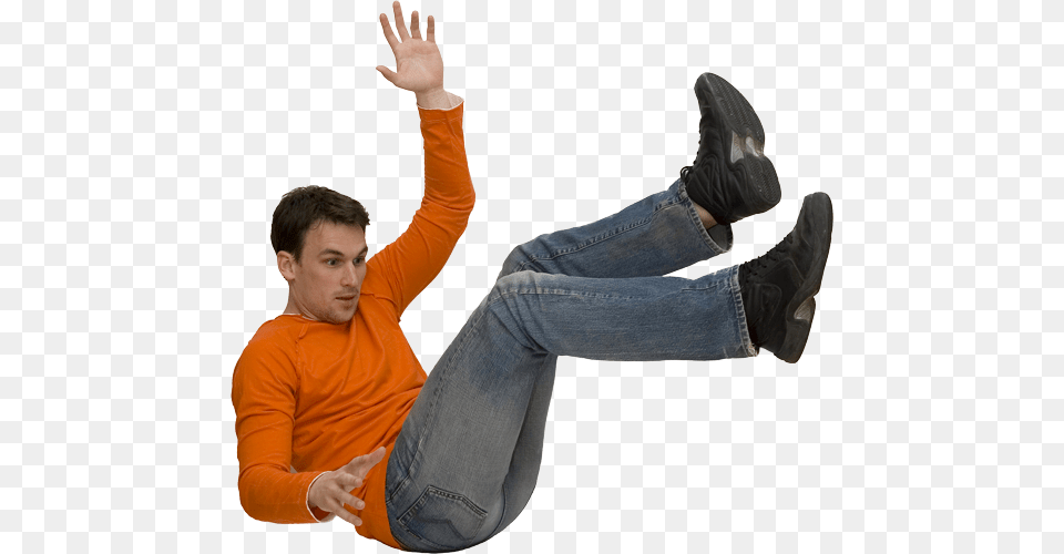 Contact Us Man Falling, Clothing, Footwear, Pants, Shoe Free Png