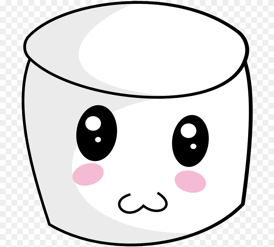 Container Clipart Bucket Container Cute Face Marshmallow Marshmallow Clipart, Cup, Beverage, Coffee, Coffee Cup Free Png