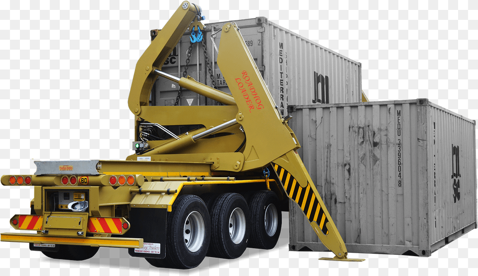 Container Side Loader Double Stacking 20ft Containers Intermodal Container, Bulldozer, Machine, Wheel Free Png Download