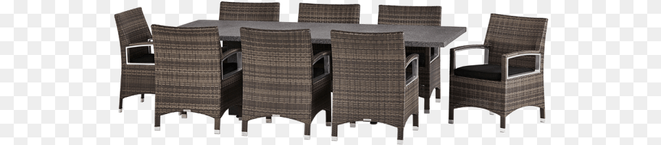 Contempo 9 Piece Dining Setting Wicker, Architecture, Building, Chair, Dining Room Png Image