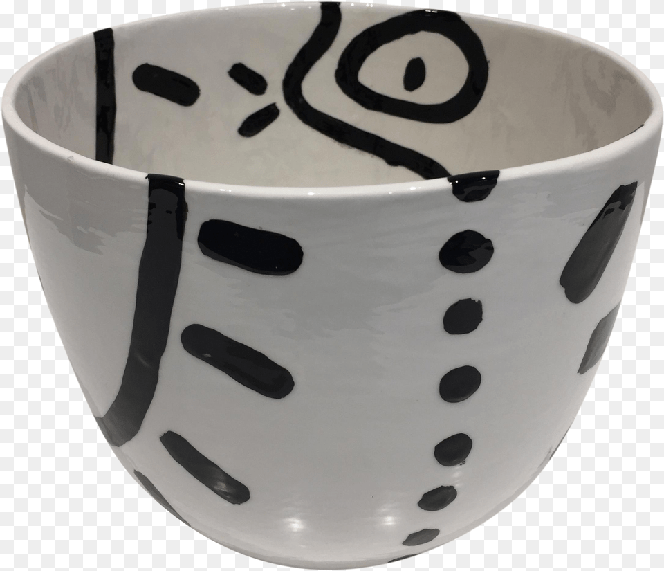 Contemporary Abstract Graphic Pattern Bowl Ceramic, Soup Bowl, Pottery, Art, Porcelain Free Png