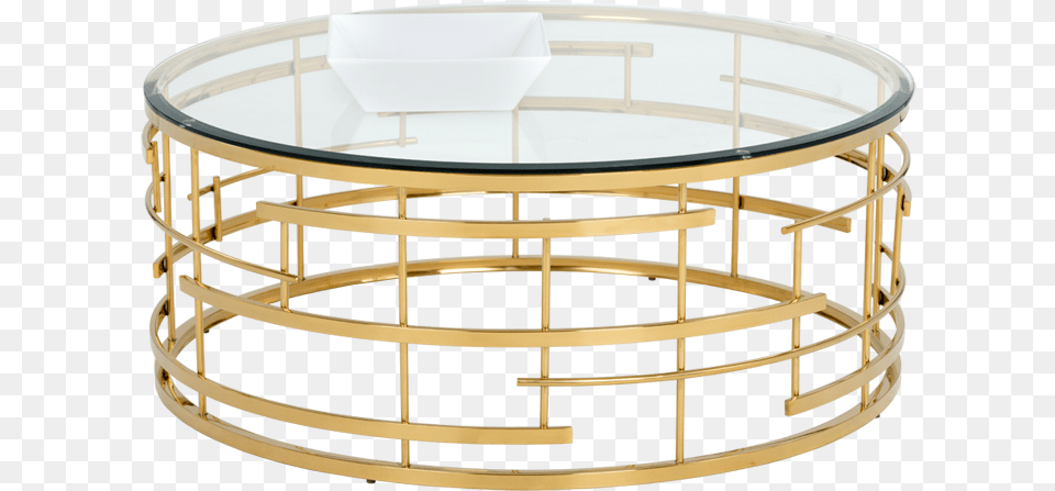 Contemporary Coffee Table Modern Glass Coffee Table Round Coffee Table Gold Glass, Coffee Table, Furniture, Hot Tub, Tub Free Transparent Png