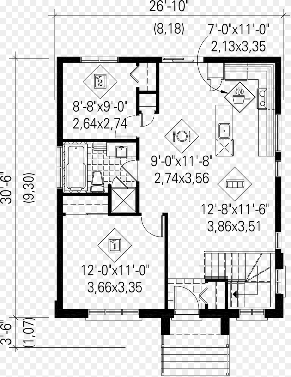 Contemporary Floor Plan House Design Blue Print, Gray Free Transparent Png