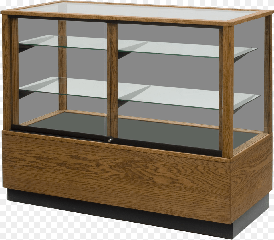 Contemporary Full Vision Horizontal Display Case With 539 New World Full Vision Case 6835nw Medium Oak Free Png