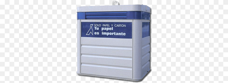 Contenedor De Papel Contenedor De Papel Y Carton, Appliance, Cooler, Device, Electrical Device Free Png Download