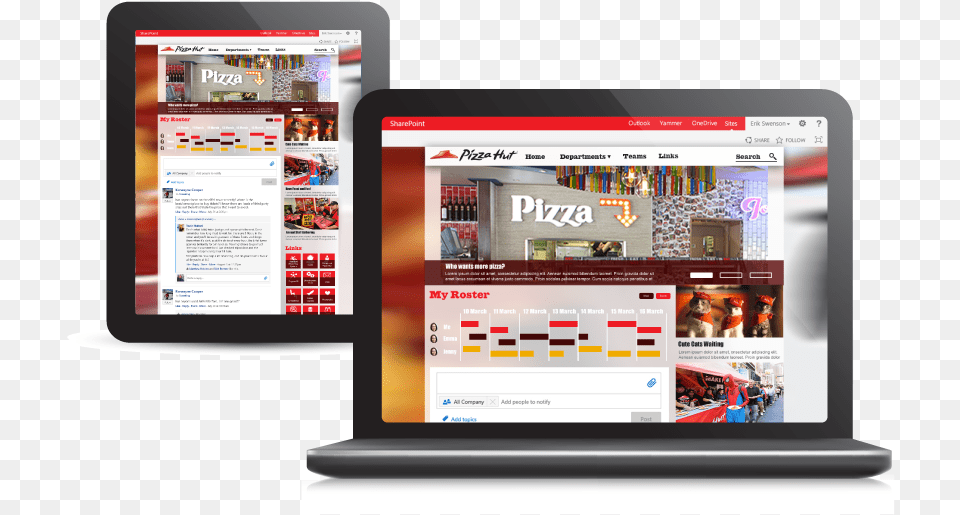Content And Code Helped Pizza Hut Tablet Computer, Electronics, Screen, Monitor, Hardware Free Png