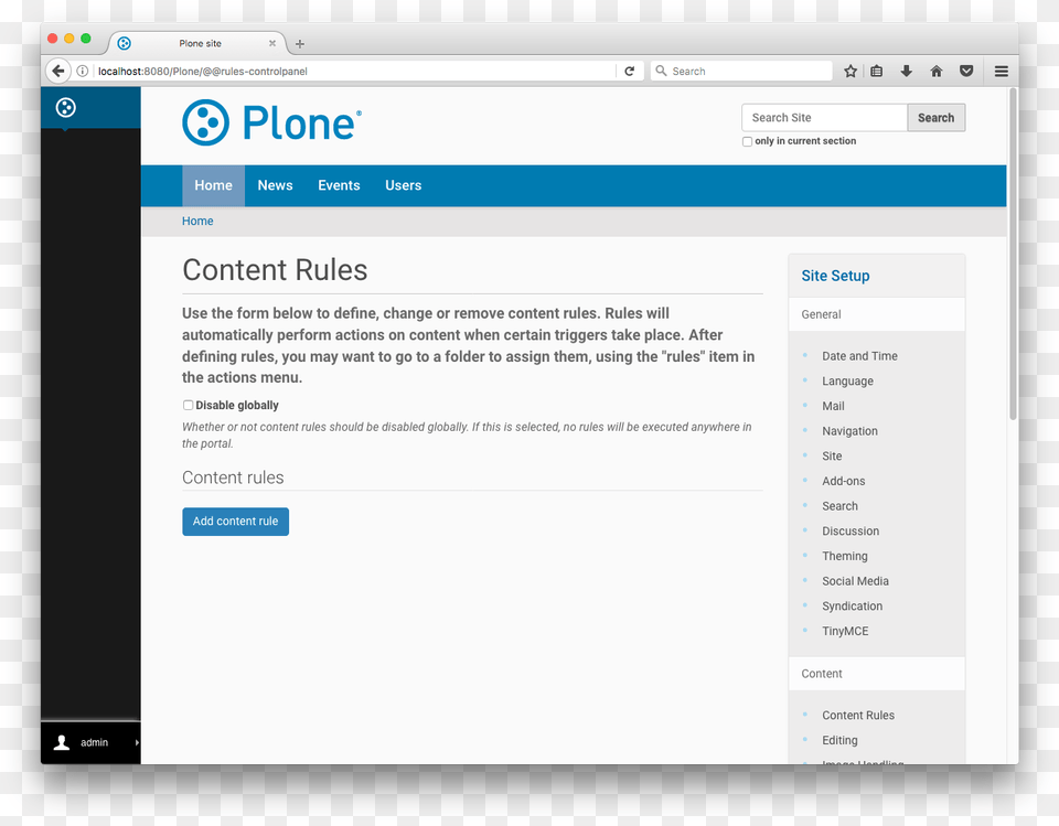 Content Rules Control Panel Plone, File, Webpage, Computer Hardware, Electronics Free Transparent Png