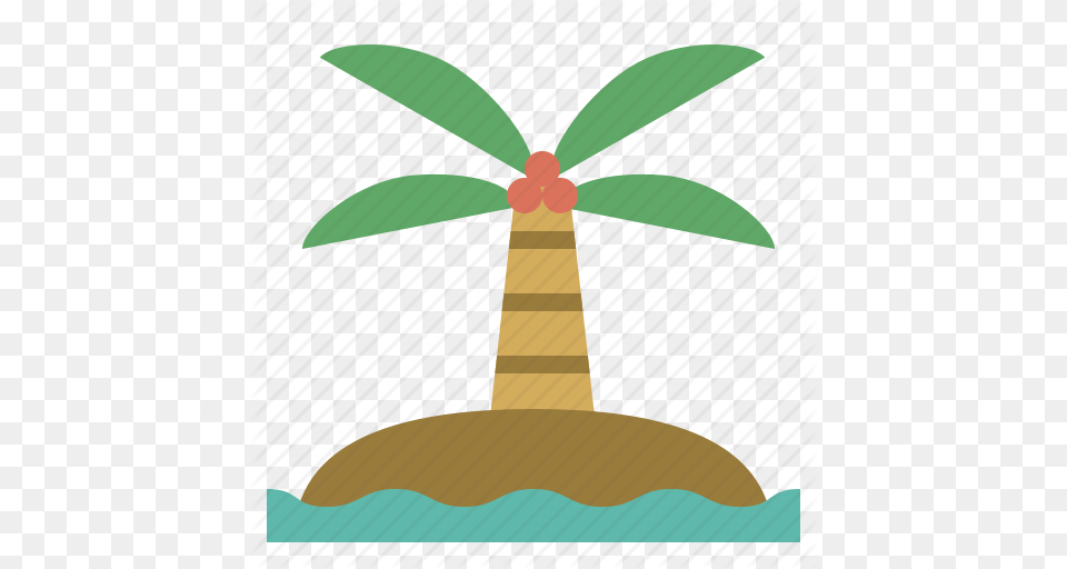 Continental Float Island Ocean Oceanic Sea Stack Icon, Palm Tree, Plant, Tree Png Image