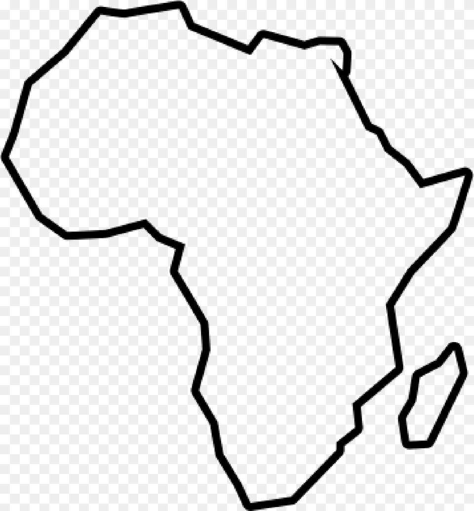 Continents Clipart Map Of Africa Kenya Highlighted, Gray Png Image
